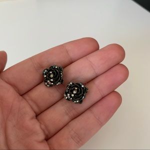 Betsey Johnson single stud brass toned earrings